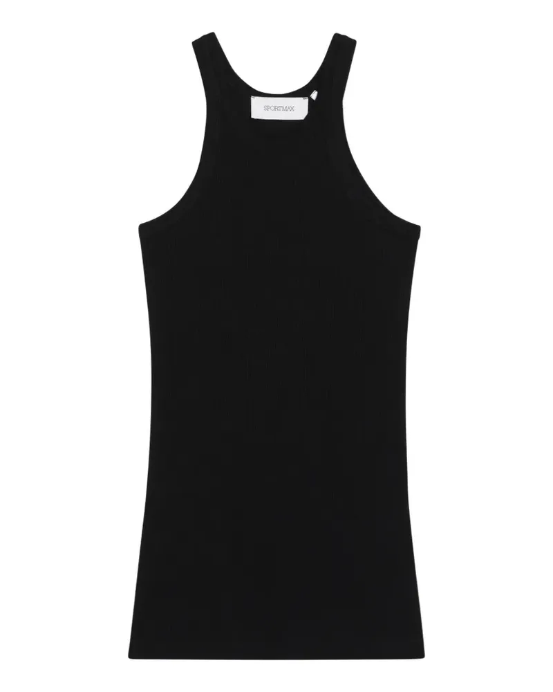 SPORTMAX ribbed-knit tank top - Schwarz Schwarz