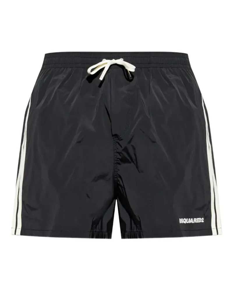 Dsquared2 Badeshorts mit Logo-Print - Schwarz Schwarz
