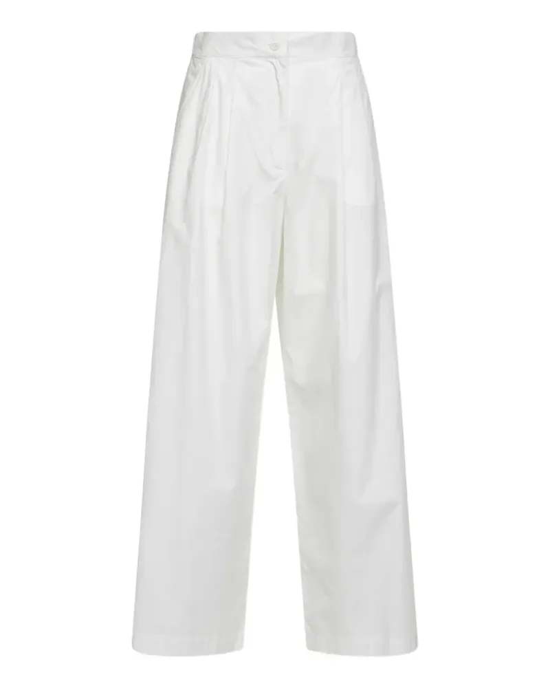 Max Mara pleated wide-leg trousers - Weiß Weiß