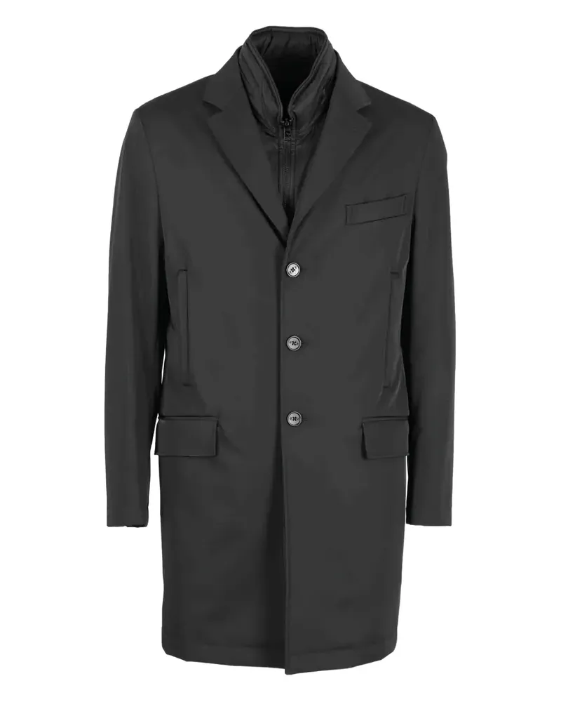 Fay Einreihiger Mantel - Schwarz Schwarz