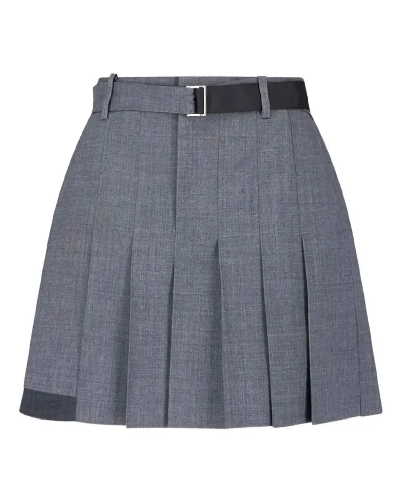 Sacai Elegante Shorts mit Falten - Grau Grau