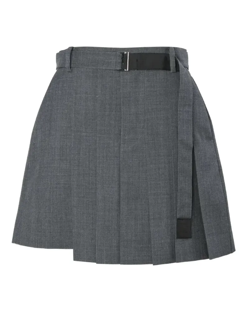 Sacai Bundfaltenshorts mit Gürtel - Grau Grau