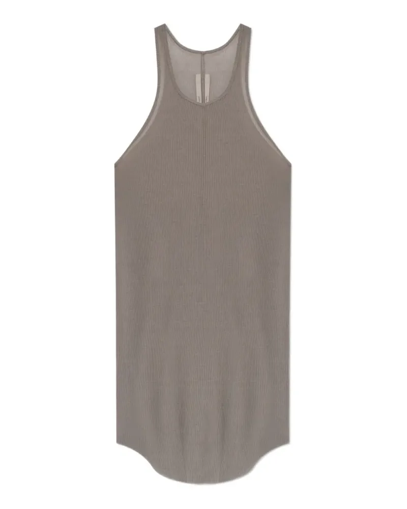 Rick Owens T-Shirt mit geripptem Strick - Grau Grau