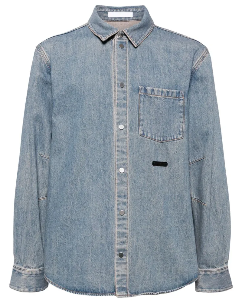 Helmut Lang Curved Jeanshemd - Blau Blau
