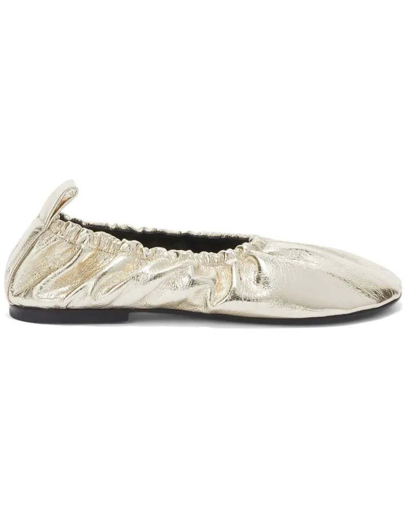 Jil Sander Geraffte Ballerinas - Gelb Gelb