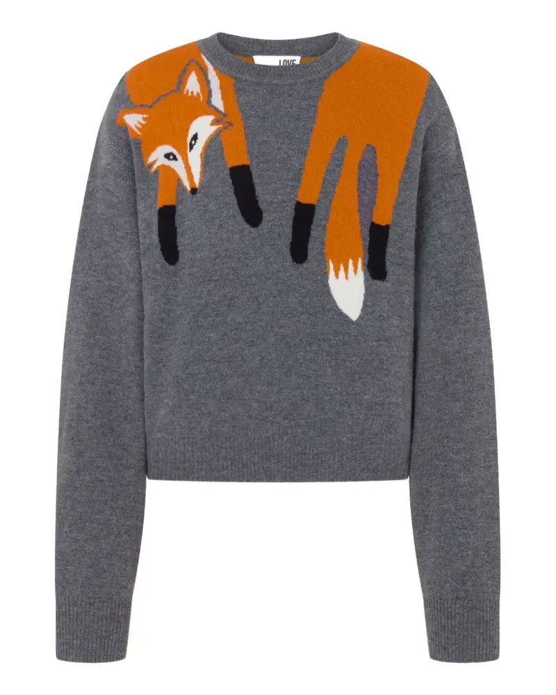 Moschino Wollpullover mit Intarsien - Grau Grau