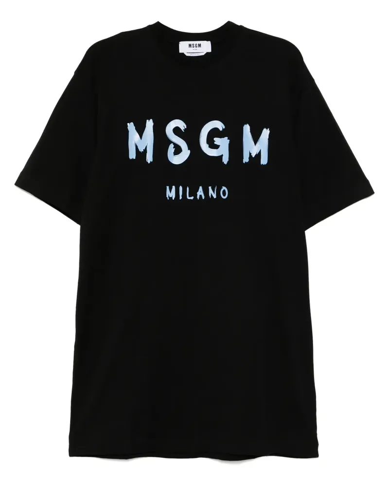 MSGM T-Shirt-Minikleid - Schwarz Schwarz