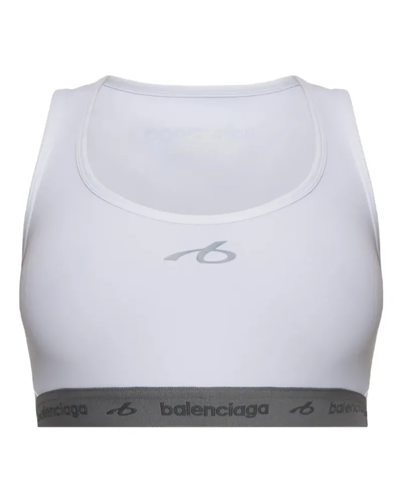 Balenciaga Sport-BH mit Logo-Print - Weiß Weiß