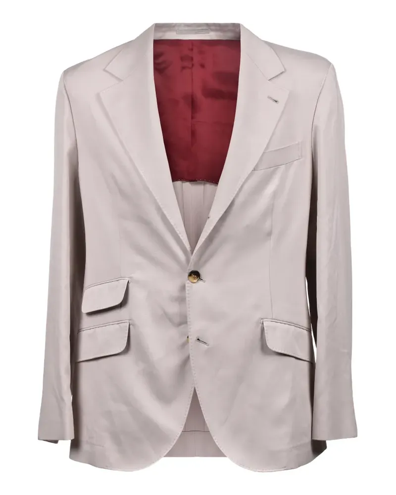 Brunello Cucinelli deconstructed gabardine blazer - Nude Nude