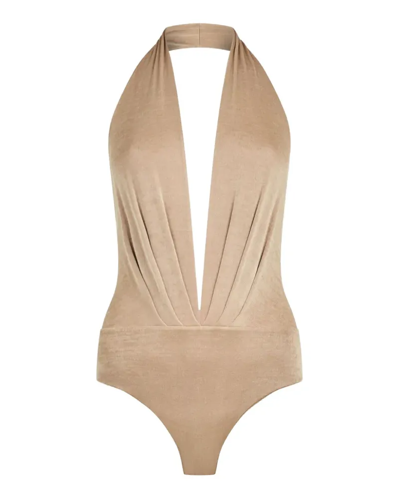 ANDAMANE Zendaya halterneck bodysuit - Nude Nude
