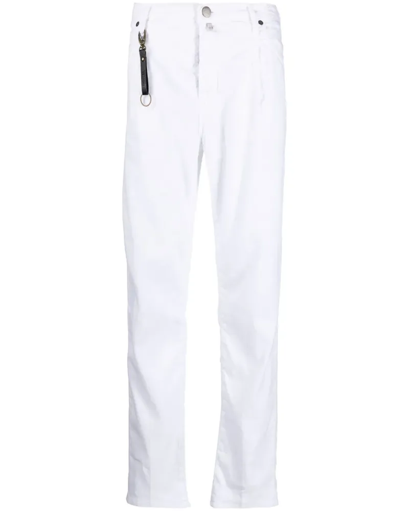 Incotex Hose mit Tapered-Schnitt - Weiß Weiß