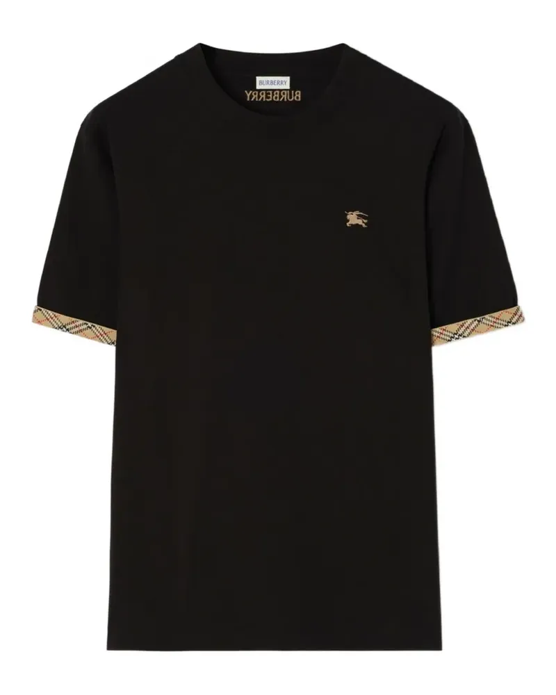 Burberry Ryan T-Shirt mit karierten Details - Schwarz Schwarz