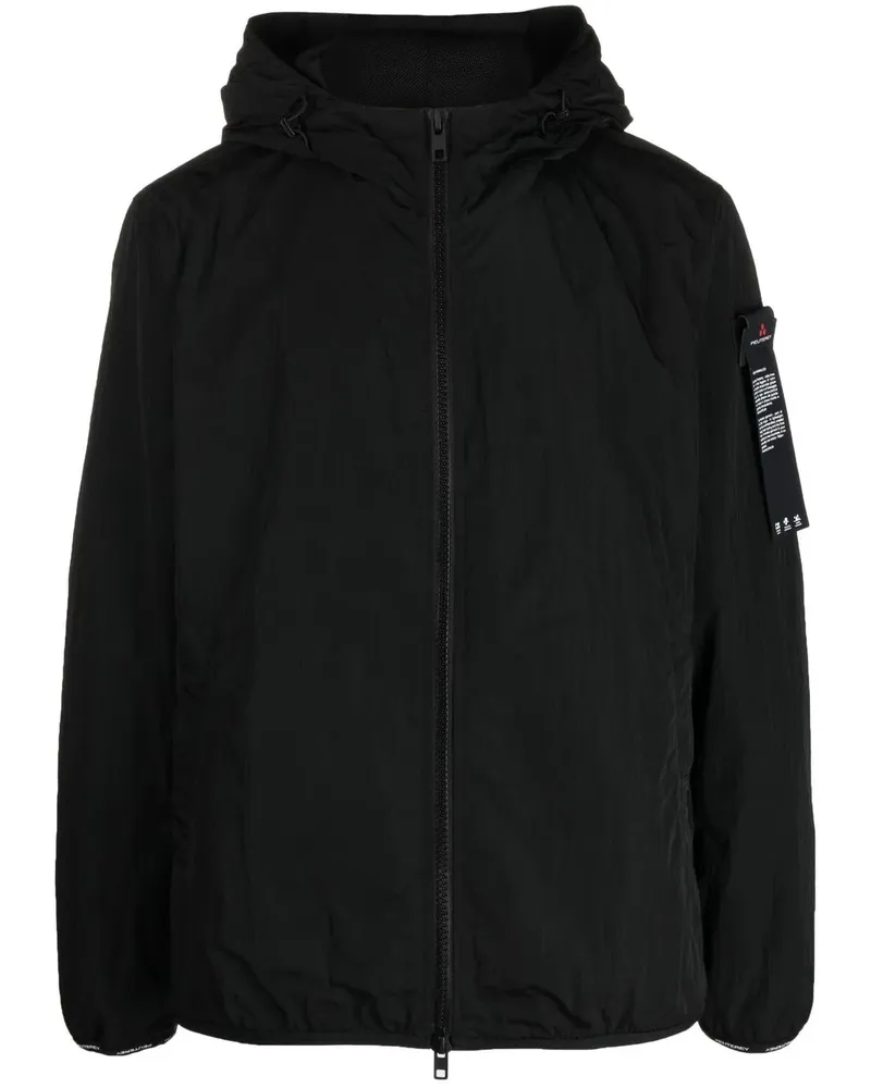Peuterey Kapuzenjacke mit Logo-Patch - Schwarz Schwarz