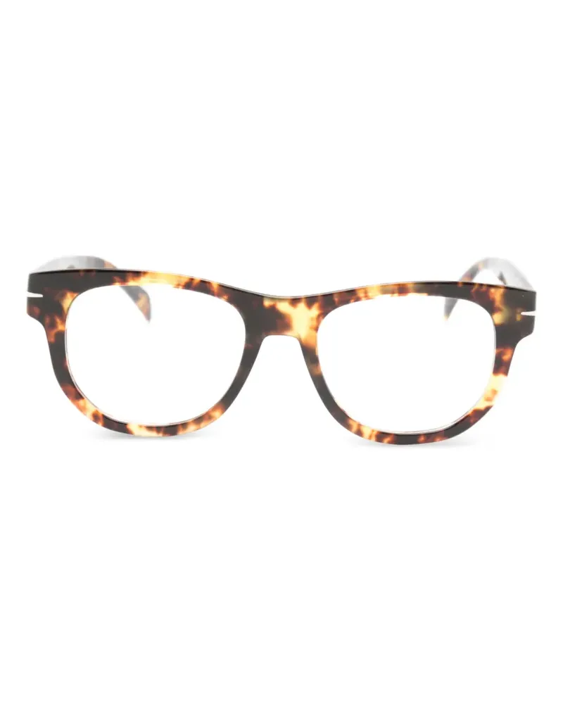 EYEWEAR by DAVID BECKHAM Eckige Brille in Schildpattoptik - Braun Braun