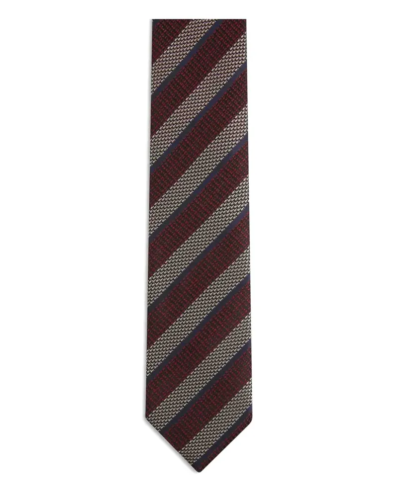 Ermenegildo Zegna Gemusterte Seidenkrawatte - Rot Rot
