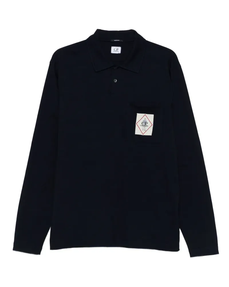 C.P. Company Poloshirt mit Logo-Applikation - Blau Blau