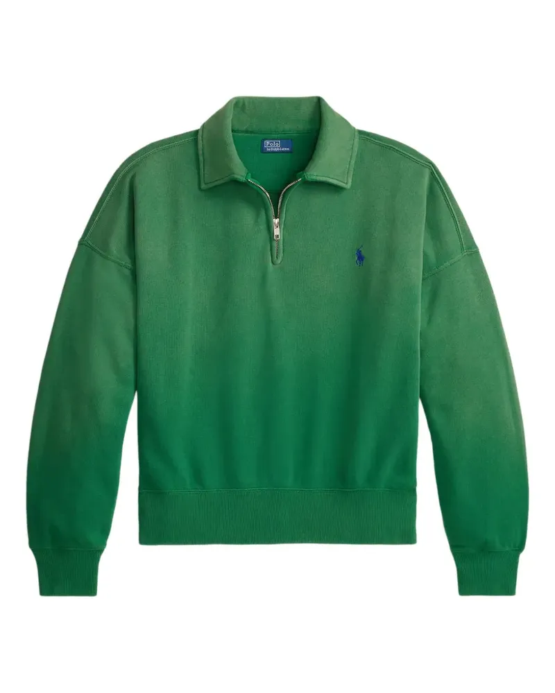 Ralph Lauren Sweatshirt mit Reißverschluss und Stickerei - Grün Grün