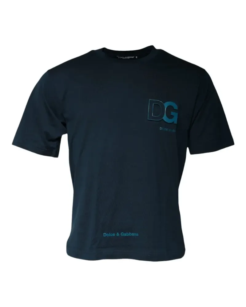 Dolce & Gabbana T-Shirt mit Logo-Print - Blau Blau
