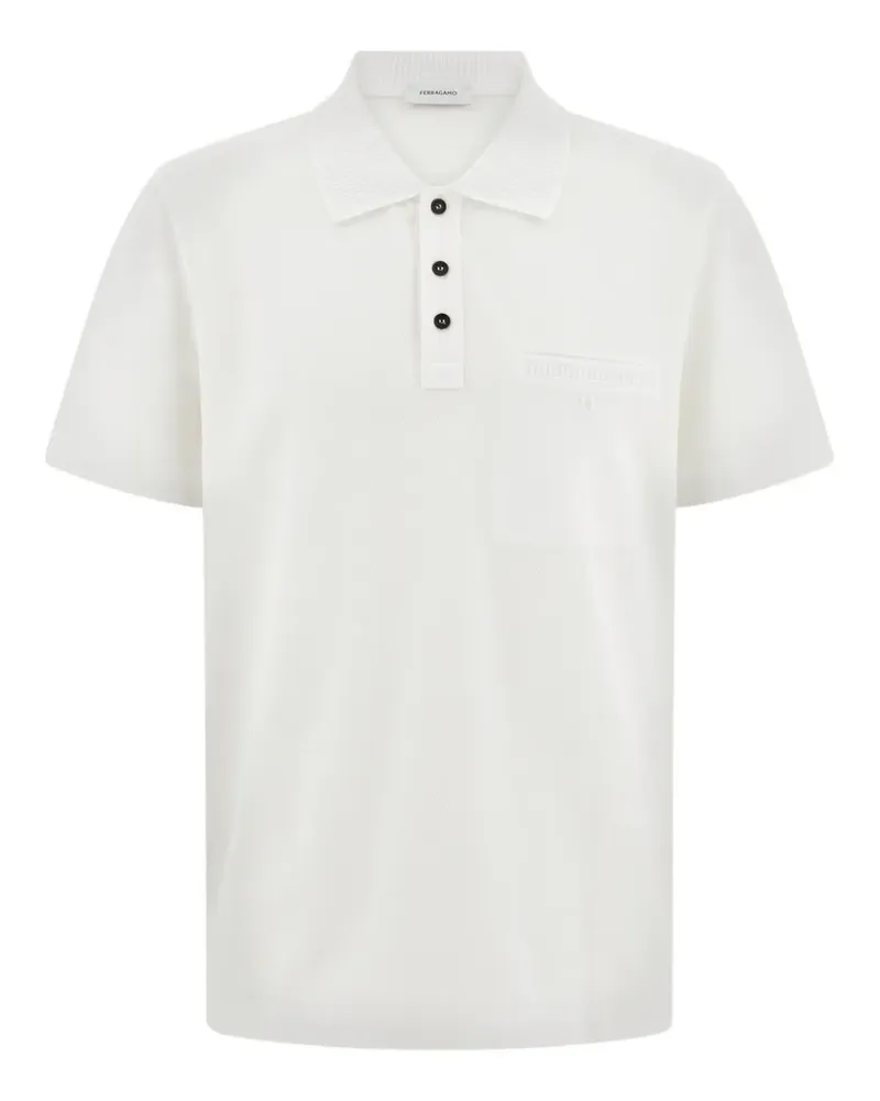 Ferragamo pocket embroidered polo shirt - Weiß Weiß