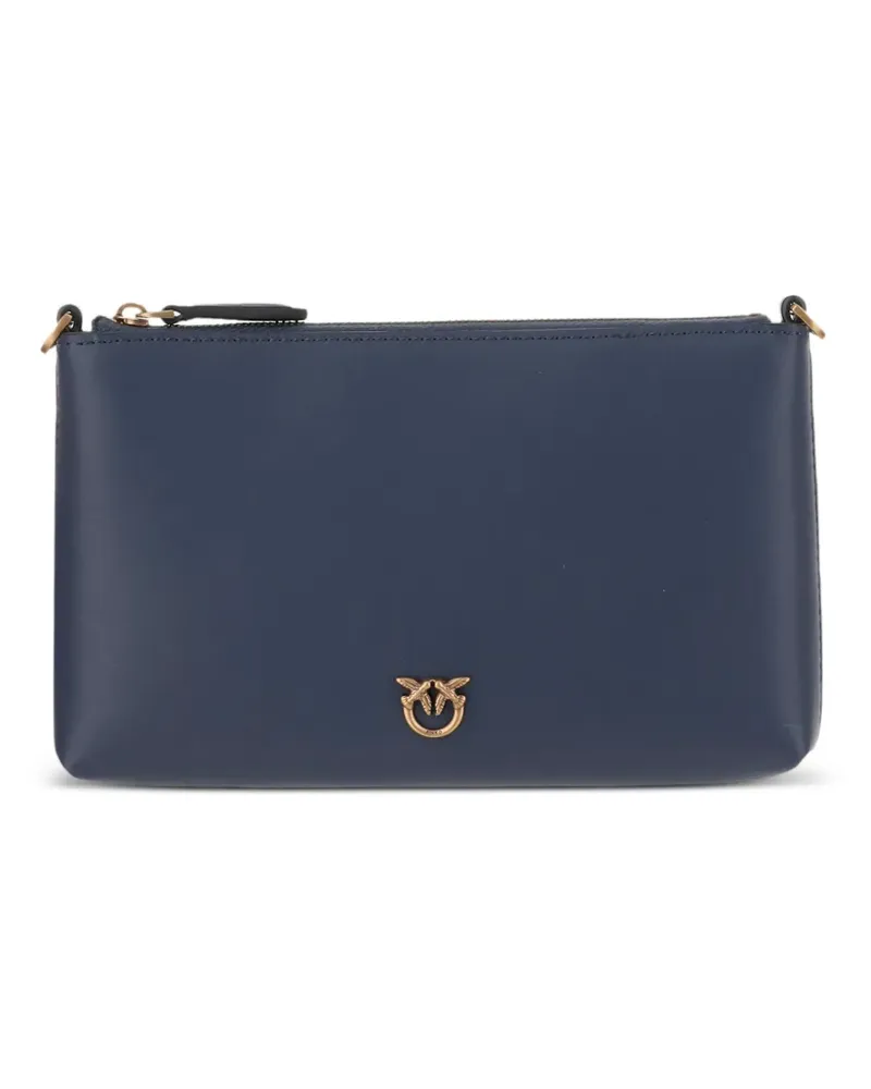 Pinko Clutch mit Logo-Schild - Blau Blau