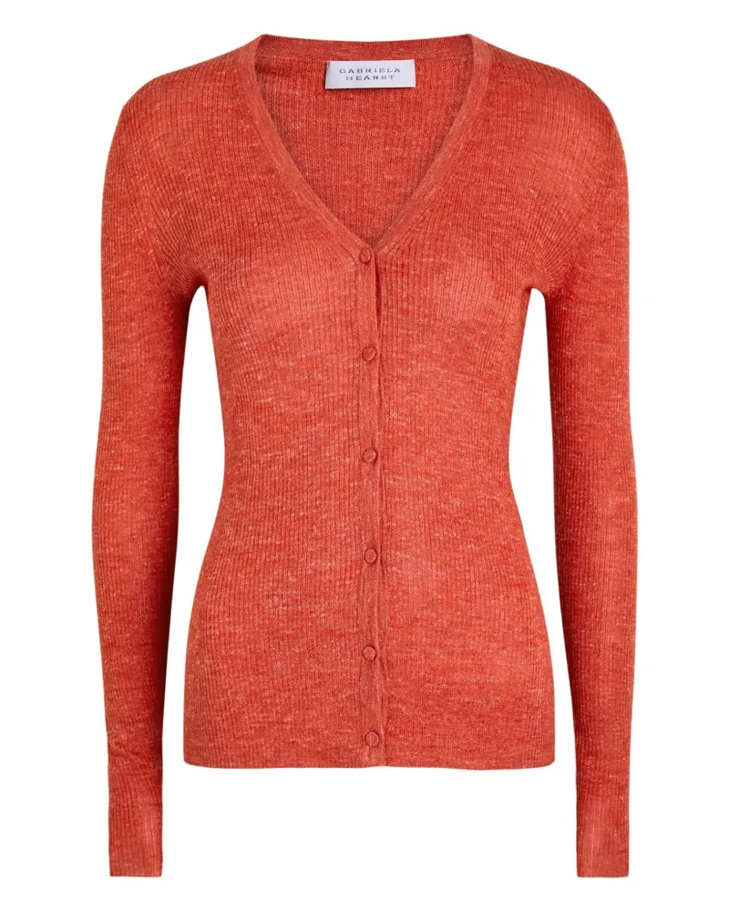 Gabriela Hearst Atiste V-neck cardigan - Orange Orange