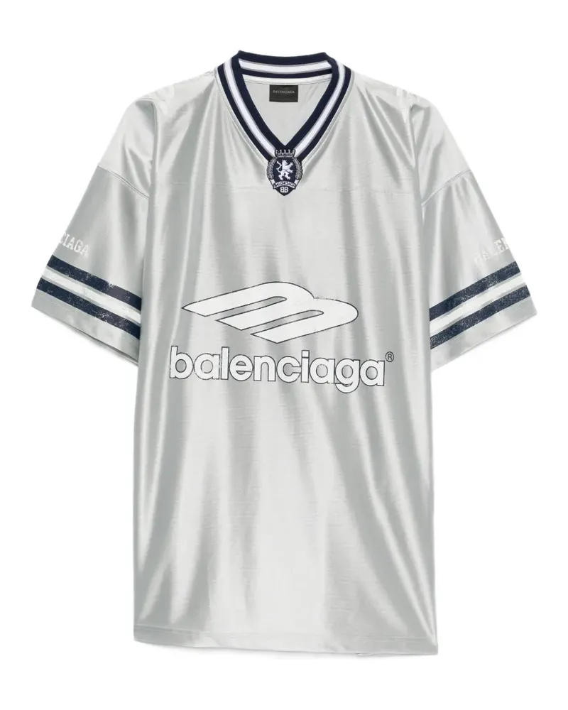 Balenciaga T-Shirt mit Logo - Grau Grau