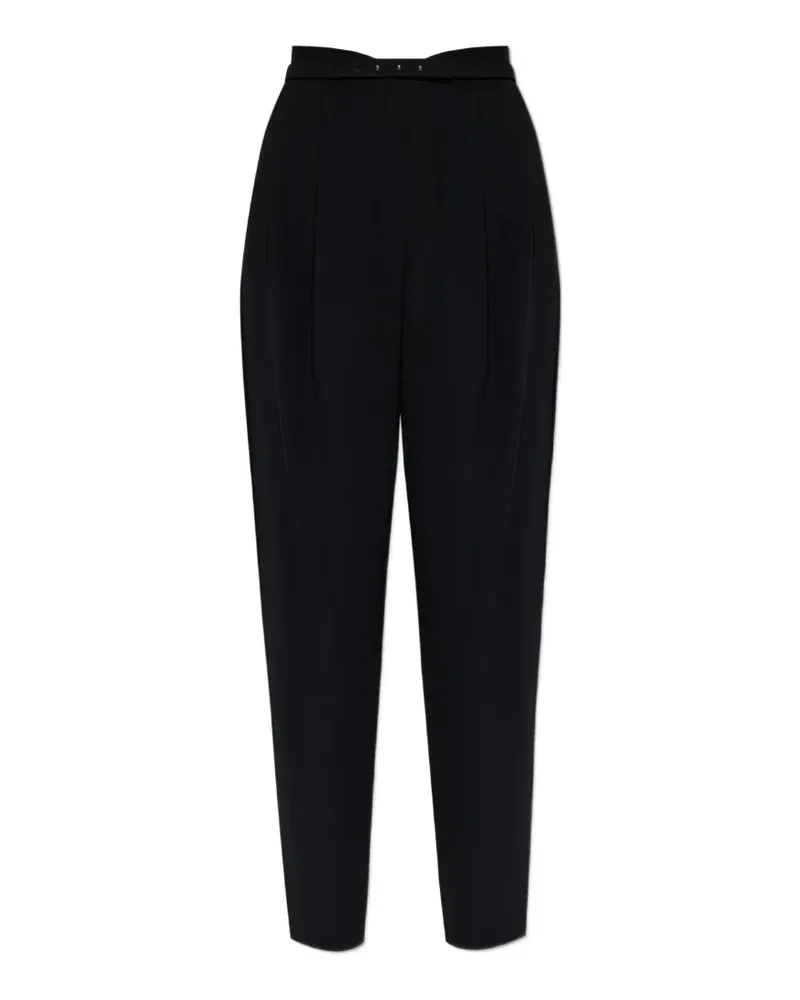 Emporio Armani belted pleated trousers - Schwarz Schwarz