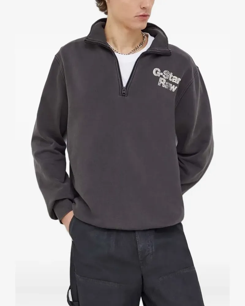 G-STAR RAW Sweatshirt mit Stehkragen - Grau Grau
