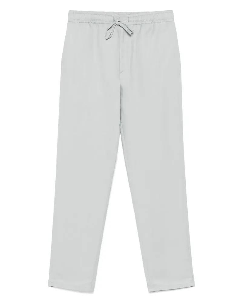 Canali Hose mit Slub-Struktur - Blau Blau