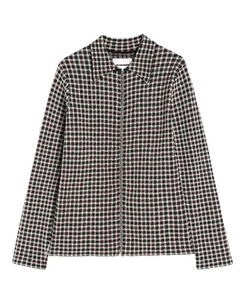 Jil Sander Kariertes Hemd - Schwarz Schwarz
