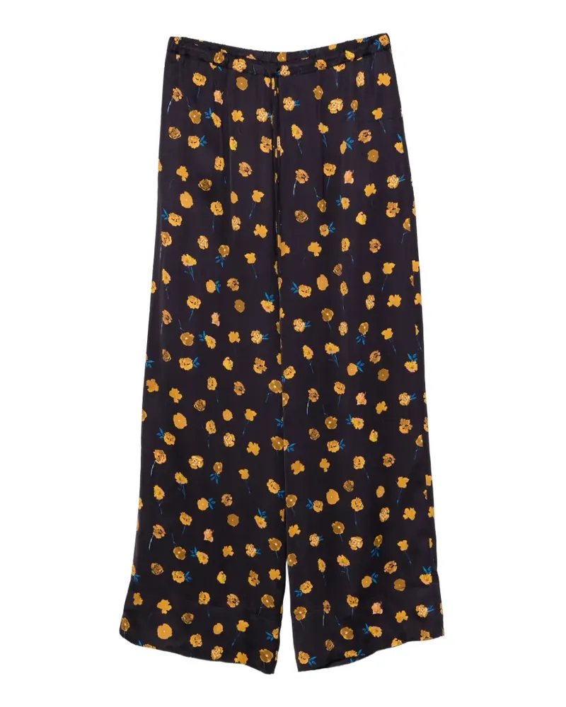 Liviana Conti floral-print drawstring-waist trousers - Blau Blau