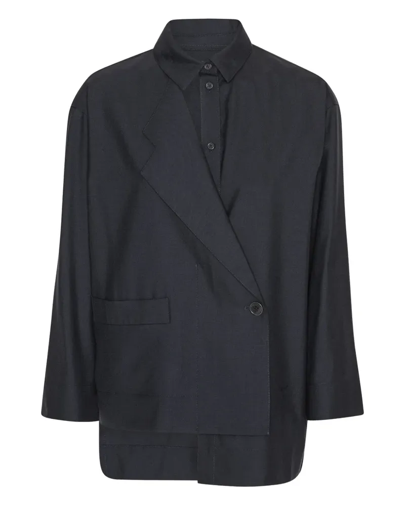 Henrik Vibskov Jacke im Layering-Look - Blau Blau