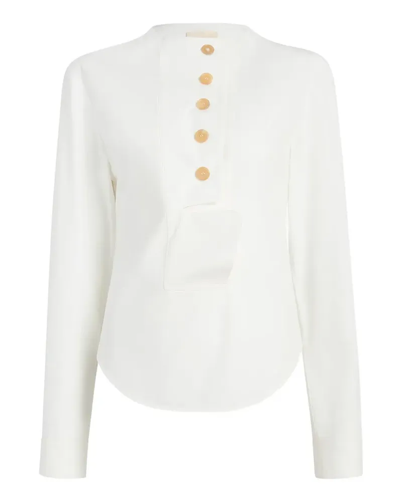 KHAITE Poe top - Weiß Weiß