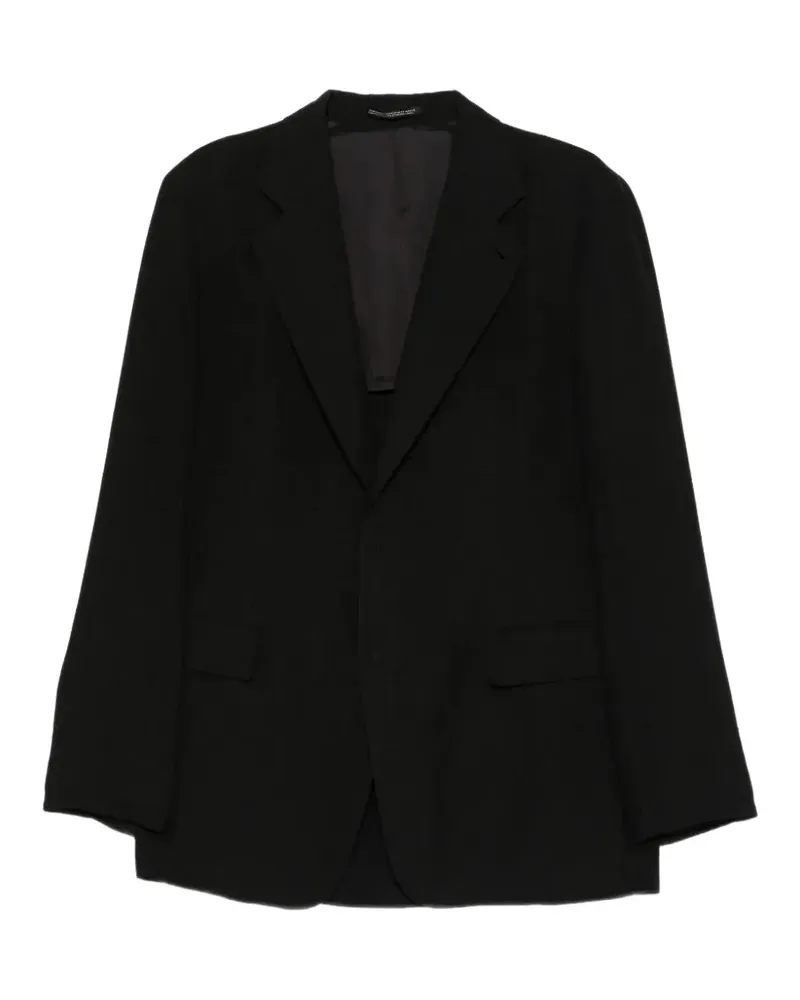 Yohji Yamamoto single-breasted linen blazer - Grau Grau