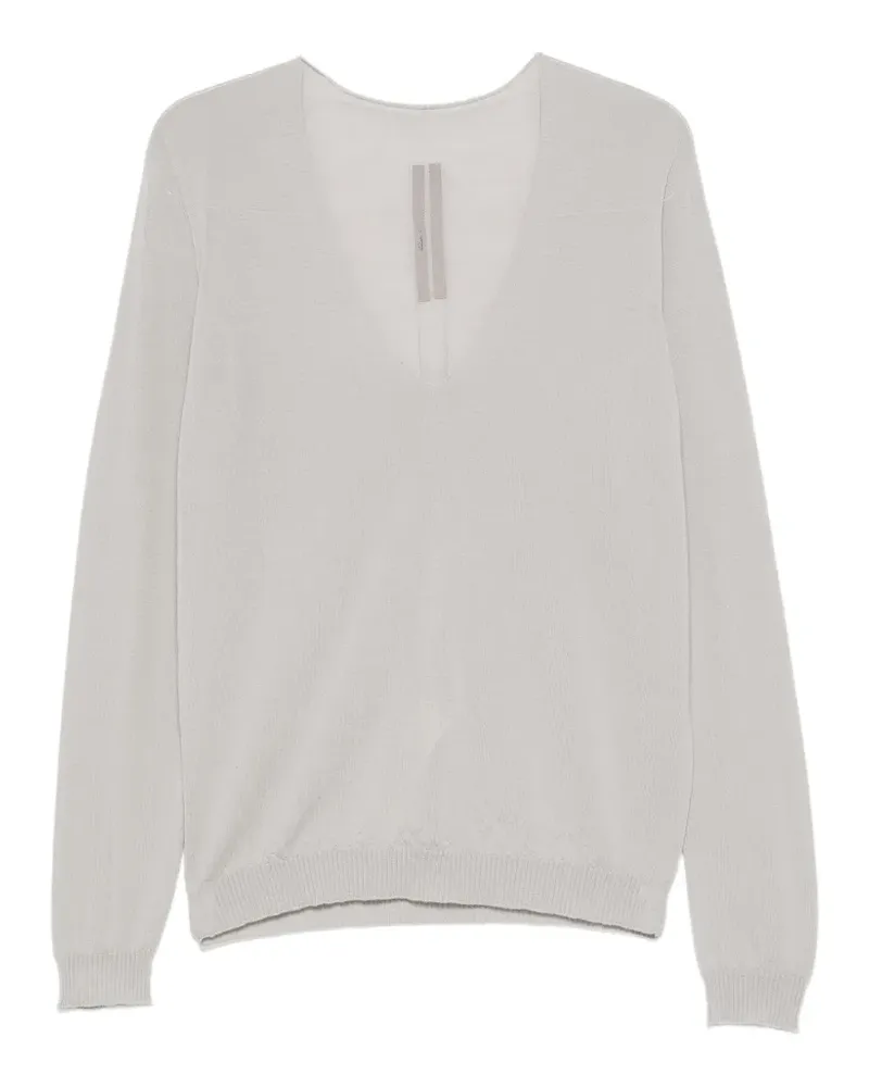 Rick Owens Langarmshirt mit V-Ausschnitt - Grau Grau