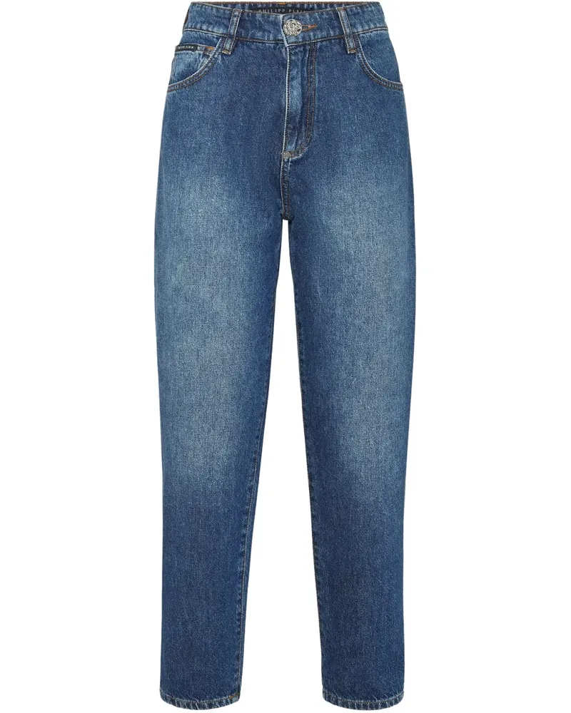 Philipp Plein Mom Jeans - Blau Blau
