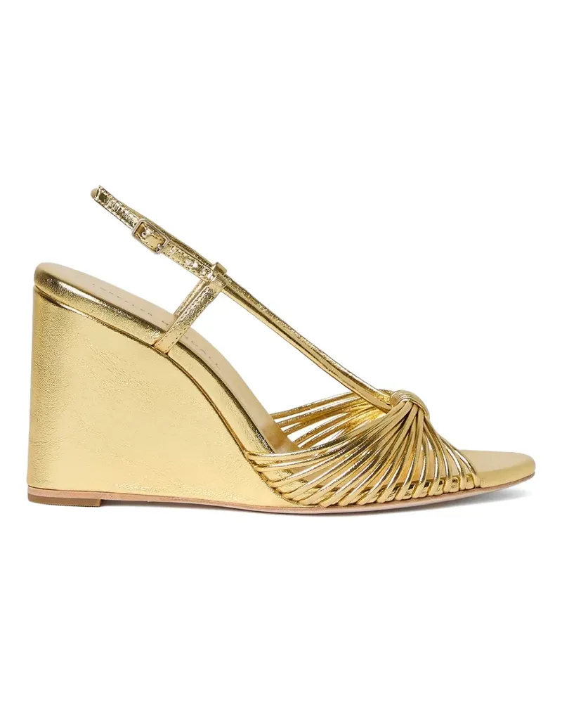 Loeffler Randall Marren knotted wedge sandals - Gold Gold