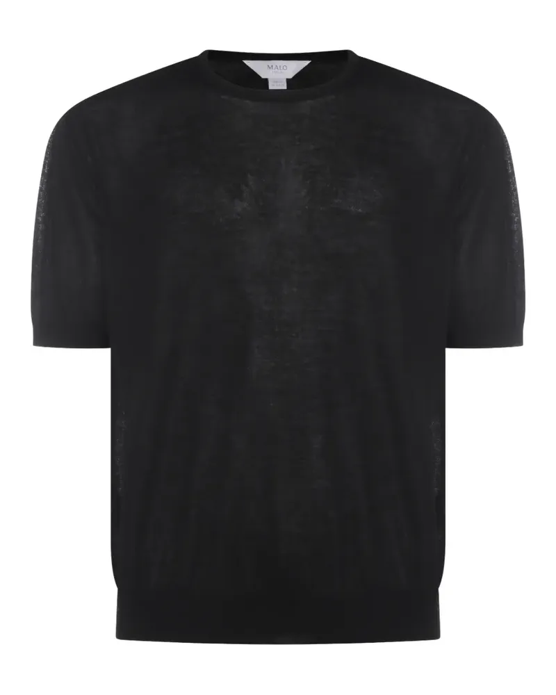 Malo Klassisches T-Shirt - Schwarz Schwarz
