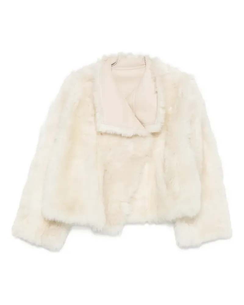 Yves Salomon shearling jacket - Nude Nude