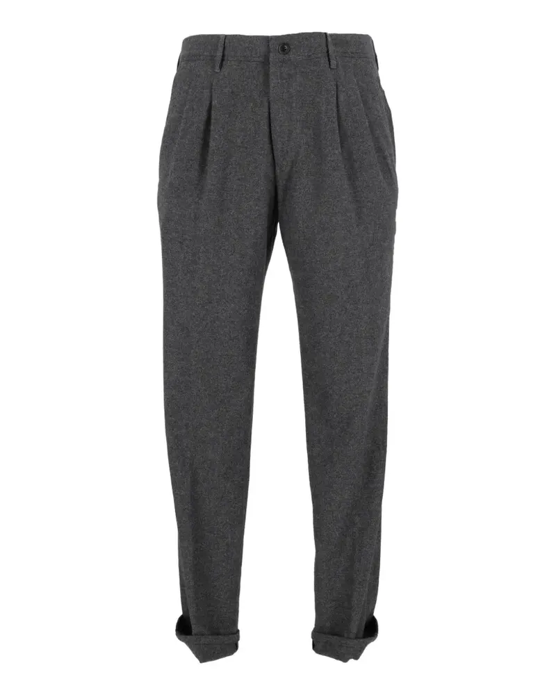 Incotex pleated turn-up trousers - Grau Grau