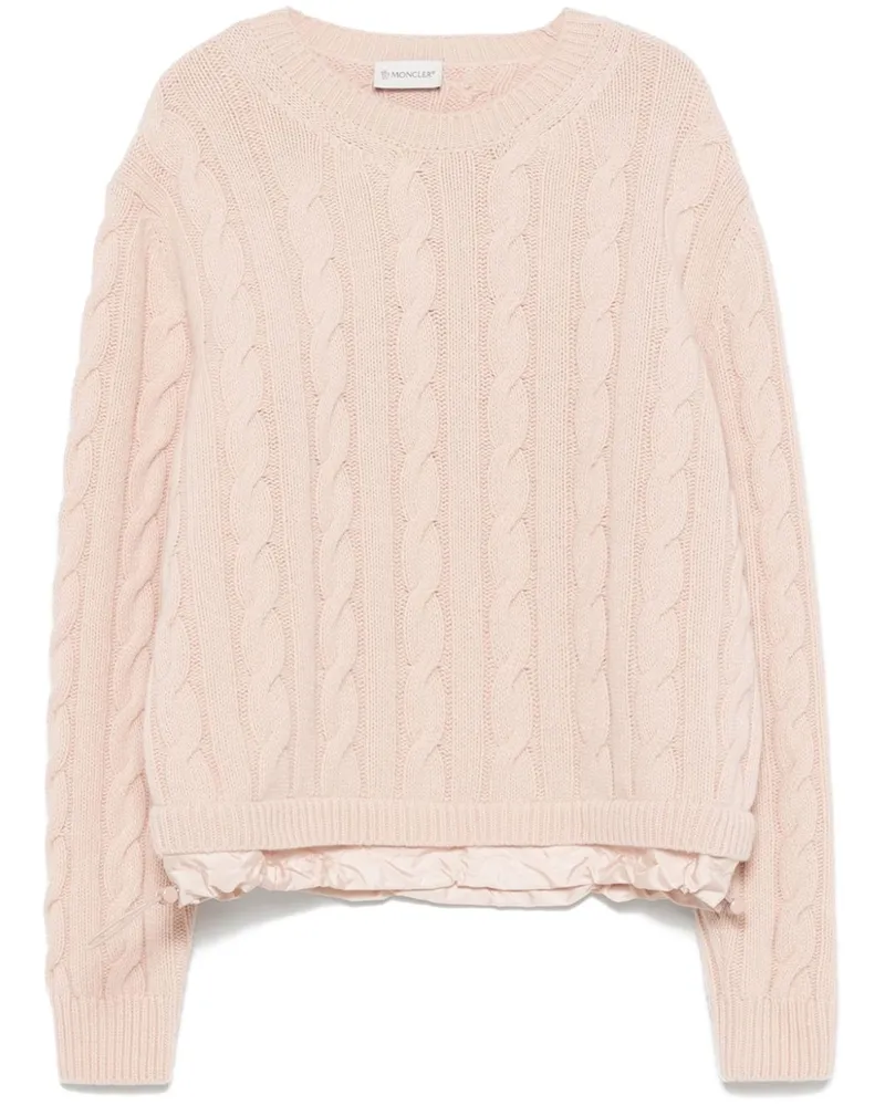 Moncler Pullover mit Zopfmuster - Rosa Rosa