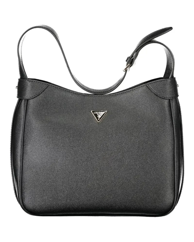 Guess logo-plaque shoulder bag - Schwarz Schwarz
