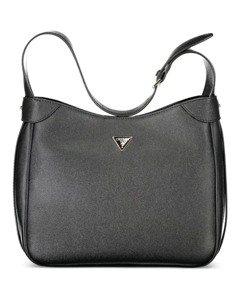 Guess logo-plaque shoulder bag - Schwarz Schwarz
