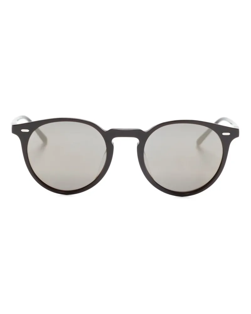 Oliver Peoples N.02 Sun Sonnenbrille mit rundem Gestell Braun