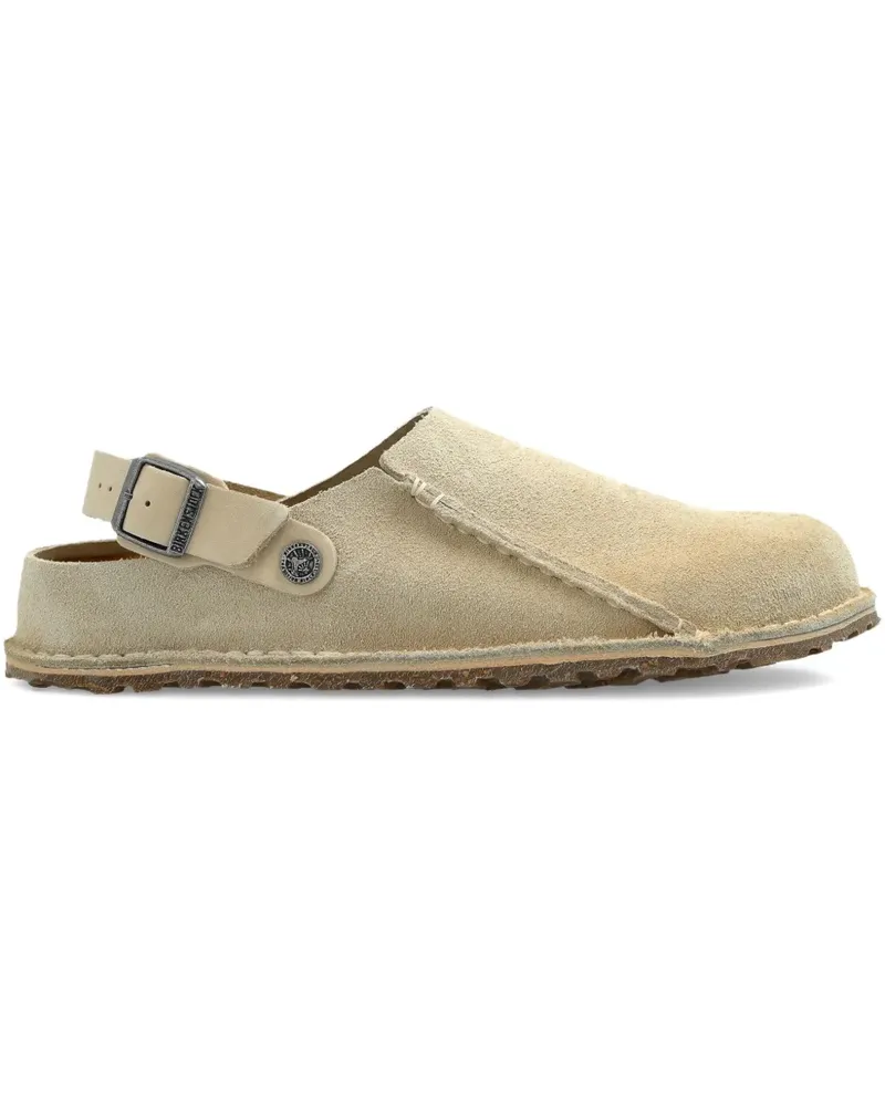 Birkenstock Lutry Mules aus Wildleder mit Schnallendetail - Nude Nude