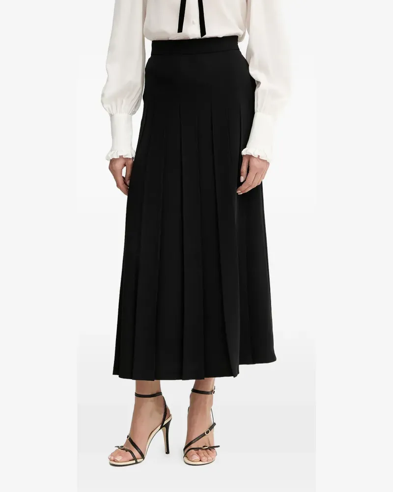 Luisa Spagnoli pleated midi skirt - Schwarz Schwarz