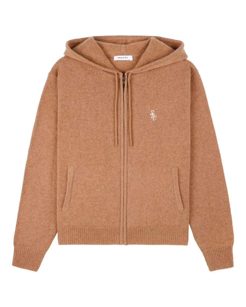 SPORTY & RICH Besticktes Kapuzenoberteil - Nude Nude