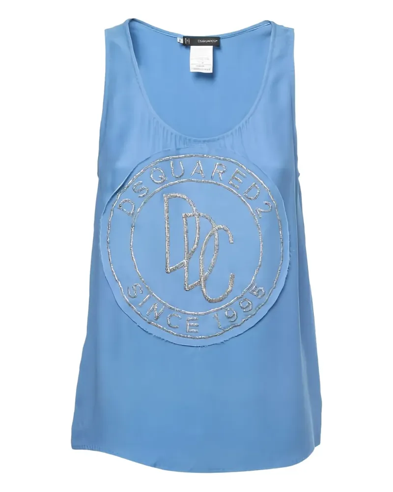 Dsquared2 Top mit Perlen - Blau Blau