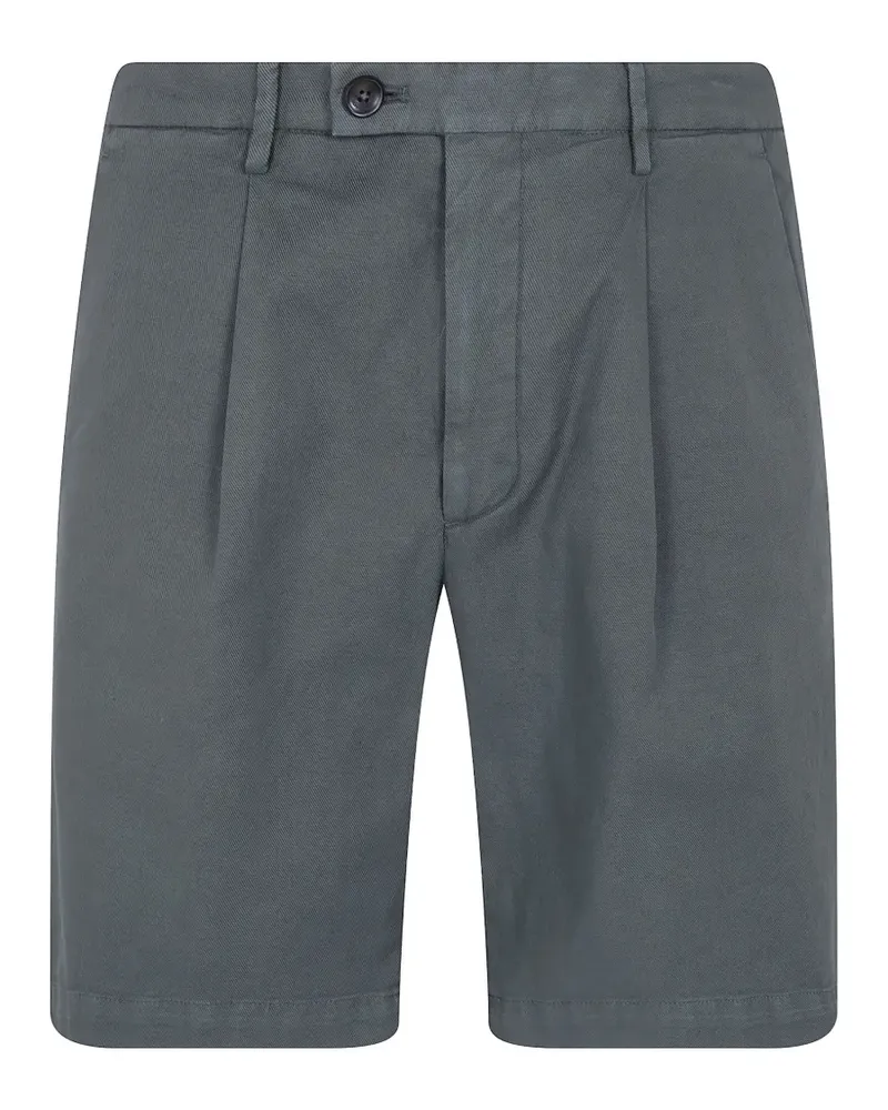 MICHAEL COAL Harry pleated linen shorts - Grau Grau