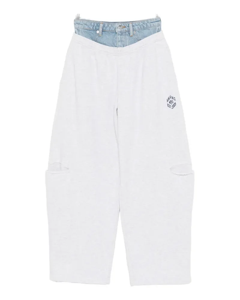 Alexander Wang logo-embroidered track pants - Grau Grau